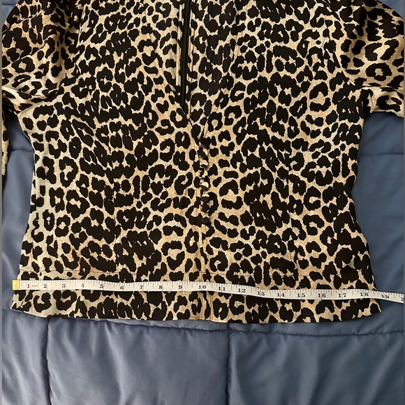 GANNI Silk - Blend Animal Print Button Blouse - Size 40 (US 10) - Picture 13 of 14